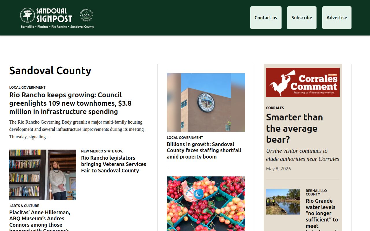 Sandoval County local news coverage and arrest record reporting source